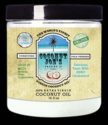 Coconut Joe's Organic Extra Virgin Coconut Oil 16 oz. jar
