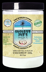 Coconut Joe's Organic Extra Virgin Coconut Oil 32 oz. jar
