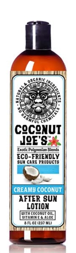 COCONUT JOE'S ECO-FRIENDLY SUN CARE-CREAMY COCONUT AFTER SUN LOTION-8 OZ.