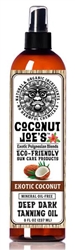COCONUT JOE'S ECO-FRIENDLY SUN CARE-EXOTIC COCONUT-TANNING OIL-8 OZ.